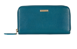 Burberry Long Wallet, Leather, Teal, MIE, 2*